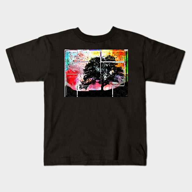 Tree Grunge in Tiles Kids T-Shirt by danieljanda